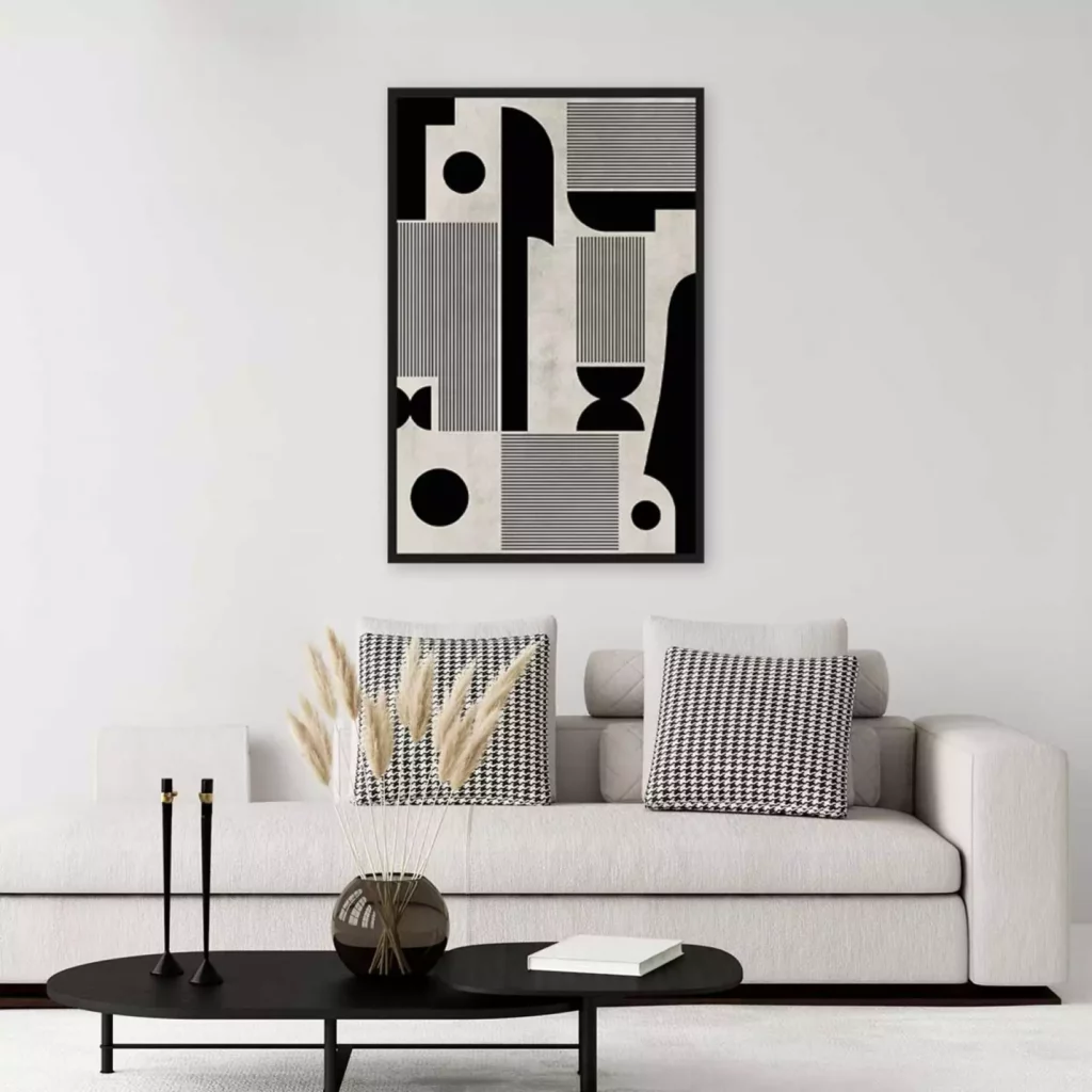 Tableau contemporain pour un salon moderne