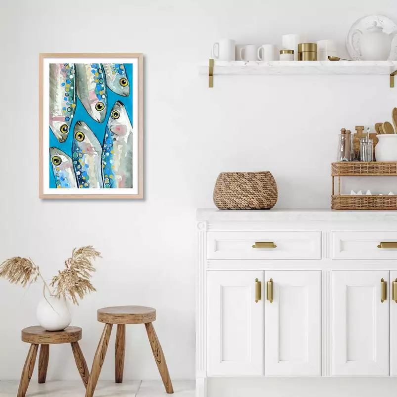 Tableau pour la cuisine Les sardines