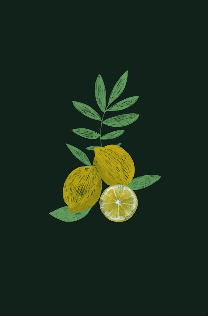 Tableau toile 3 citrons jaunes