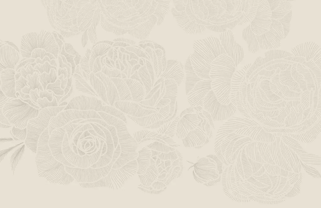 Papier peint spécial plafond avec des dessins de fleurs