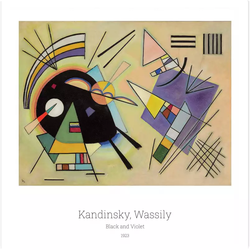 Affiche de Kandinsky avec un de ses tableaux connus