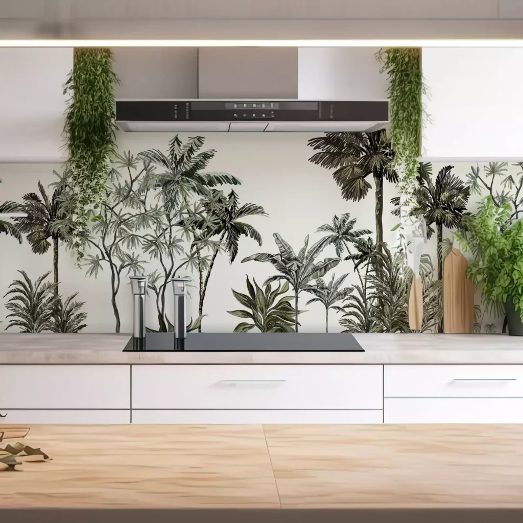 Credence cuisine à coller Jungle