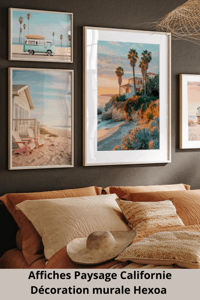 Mur de cadre affiche paysage californien