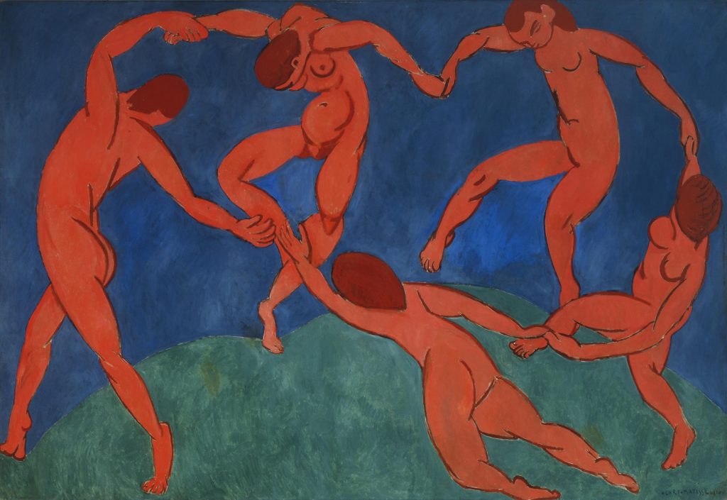 Par Henri Matisse — https://www.cineclubdecaen.com/peinture/peintres/matisse/danse.jpg, Domaine public, https://commons.wikimedia.org/w/index.php?curid=157266389