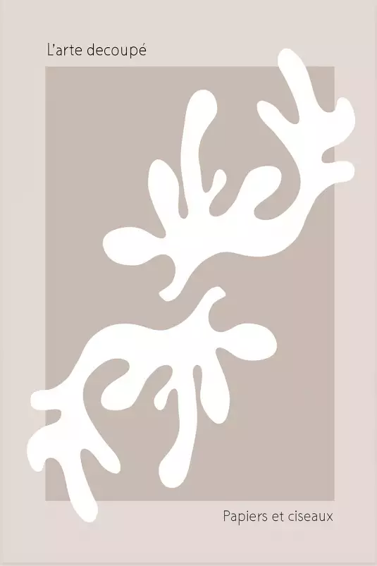 Tableau l' art découpé Papiers et ciseaux